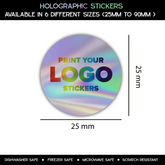Custom Holographic stickers | personalised holographic stickers | rainbow logo stickers | Business stickers | labels | Postage labels | Order stickers